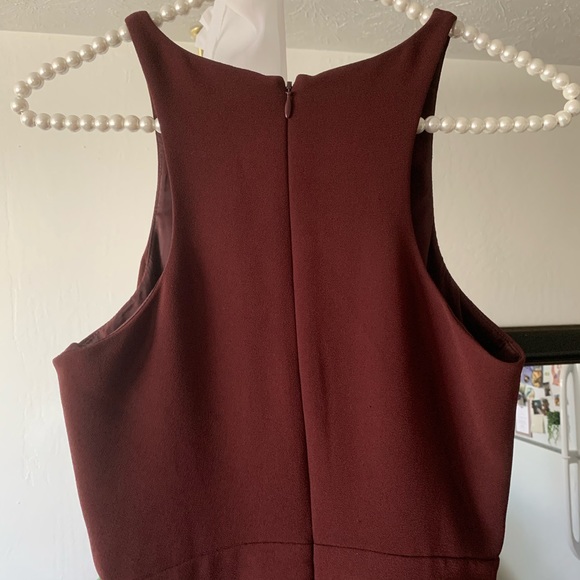 J. Crew Cutaway Crepe Dress in Burgundy - Picture 6 of 7